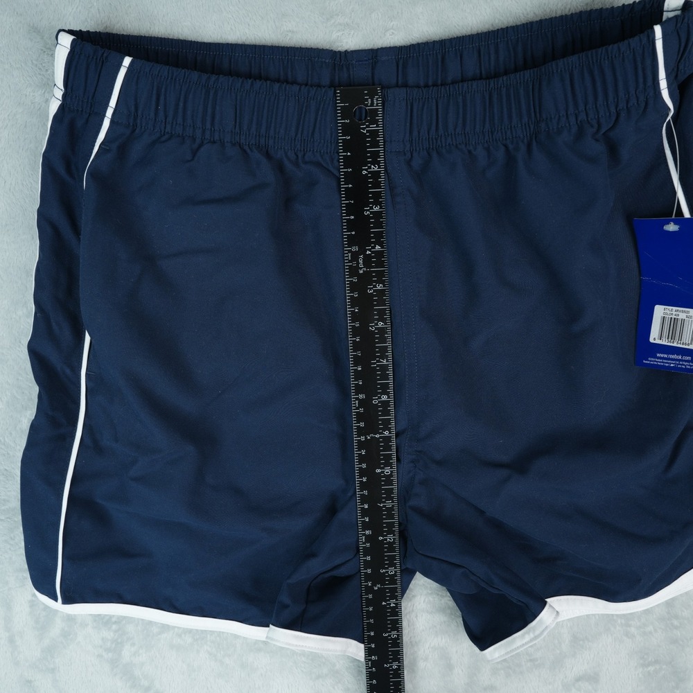 Vintage Reebok Athletic Shorts Women XL Navy Blue Retro Dolphin Hem Y2K 2004 - Picture 8 of 9